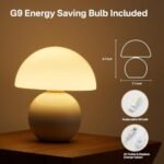 Dawnwake Mushroom Table Lamp: Mini Modern Bedroom & Living Room Decor, Cute Aesthetic Design (White) - Image 4