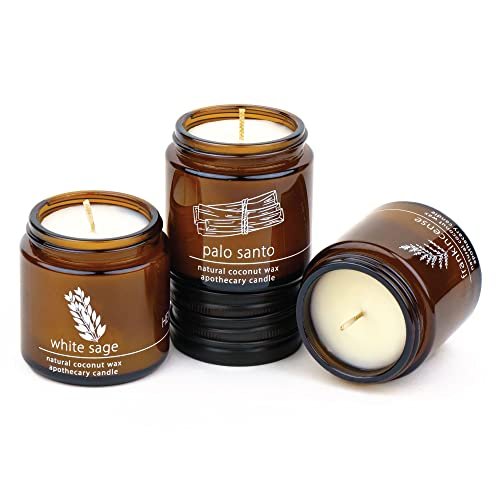 41kqB7ewBWL._SL500_.jpg Hemlock Park Apothecary Wood Wick Candle Trio | 3 x 4oz Natural Coconut Wax Candles (Ritual, Sage, Palo Santo, Frankincense) - Image 2