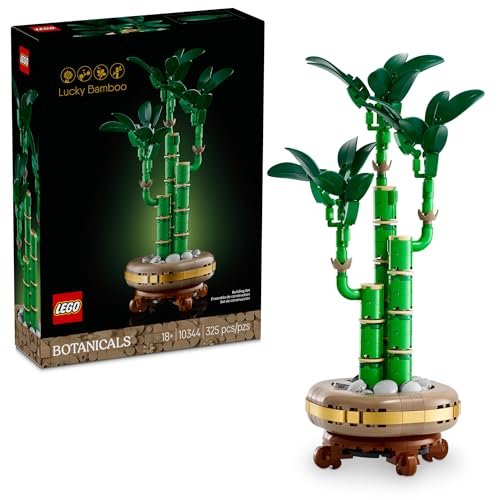 LEGO Botanicals Lucky Bamboo Building Set - Fake Indoor Plant LEGO Botanicals Lucky Bamboo Building Set - Artificial Plant for Indoor Home Décor, Adults Ages 18+ - Fake Plant Decoration for Table, Desk, Office - Gift for Birthdays - 10344