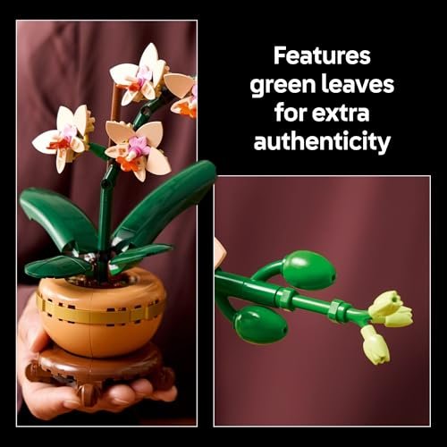 41m2GiANjBL._SL500_.jpg LEGO Botanicals Mini Orchid Set - Artificial Flower for Home Decor - Gift for Adults 18+ - Indoor Table Decor - 10343 - Image 4