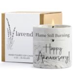 Anniversary Candle - Aniversario Gifts for Men, Women & Couples - Romantic Gifts for Him, Her - 6oz