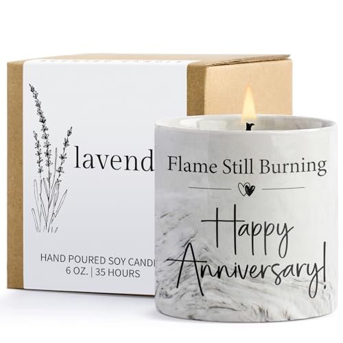 Anniversary Candle - Perfect Gift for Men, Women & Couples Anniversary Candle - Aniversario Gifts for Men, Women & Couples - Romantic Gifts for Him, Her - 6oz