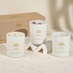 AVA CONCEPT Soy Candles with Healing Crystals: Amethyst, Lazurite, Citrine. Scented Set of 3 (3.5 oz each) - Perfect Energy Gift for Women. - Image 4
