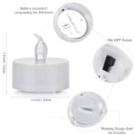 PUNPUBA LED Tea Light Candles - 24-Pack Flameless, Realistic Flickering, 200-Hour Long Lasting, Warm White for Parties & Home Decoration. - Image 7