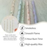 Gedengni 10" Dripless Floral Taper Candles - 4 Pack White Unscented for Weddings & Events - Image 5