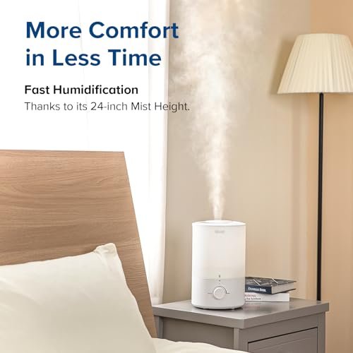 41pnZZ8dc4L._SL500_.jpg LEVOIT Quiet Humidifier for Bedroom: 3L Top Fill, 25W Cool Mist Diffuser for Home & Nursery. 360° Nozzle for Rapid Ultrasonic Humidification. - Image 2