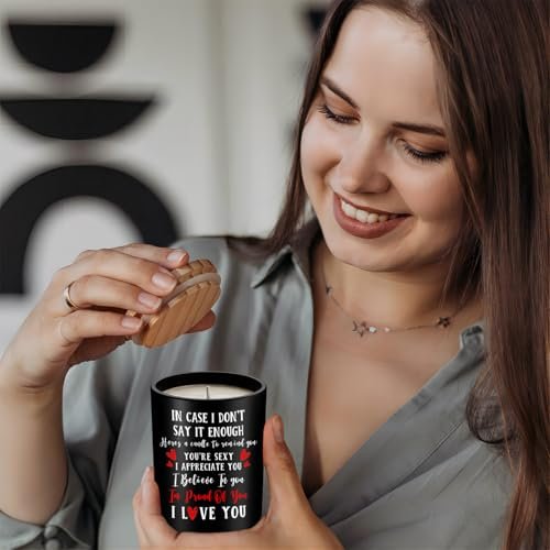 41quKuY2kuL._SL500_.jpg Candle Gifts for Him & Her - Perfect Anniversary or Wedding Present, Vanilla Lavender Scented 10oz. - Image 2