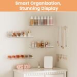 Upsimples Acrylic Floating Shelves - 15" Wall Organizer for Bathroom, Bedroom, Nursery & Living Room (4 Pack) - Image 4