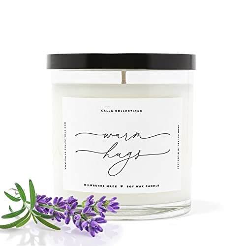 41rAOo0KVKL._SL500_.jpg ThreeKin Warm Hugs Scented Candles: Natural Soy Wax, Aromatherapy Gift, Long-Lasting 75-Hour Burn, Lemongrass Lavender, Designed in USA. - Image 5