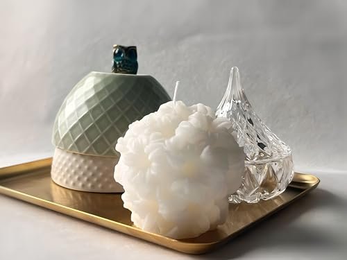 41rKZTqoZXL._SL500_.jpg Aesthetic White Flower Shaped Candles for Home Decor | Scented Hyacinth Bathroom Candle - Image 7