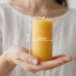 6-Pack Beeswax Candles: 210 Hours of Burning Time, Organic Unscented, Dripless & Smokeless (2x4in) - Image 3