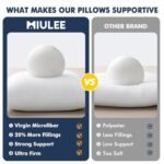 MIULEE Throw Pillow Inserts, Set of 2, 18x18 Inches, Filled with 100% Virgin Fiber for Couch or Bed. - Image 4