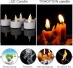 PUNPUBA LED Tea Light Candles - 24-Pack Flameless, Realistic Flickering, 200-Hour Long Lasting, Warm White for Parties & Home Decoration. - Image 6