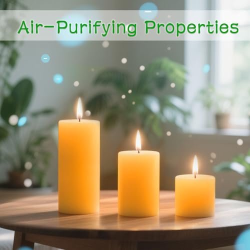 41tGlZqMwFL._SL500_.jpg 6-Pack Beeswax Candles: 210 Hours of Burning Time, Organic Unscented, Dripless & Smokeless (2x4in) - Image 6