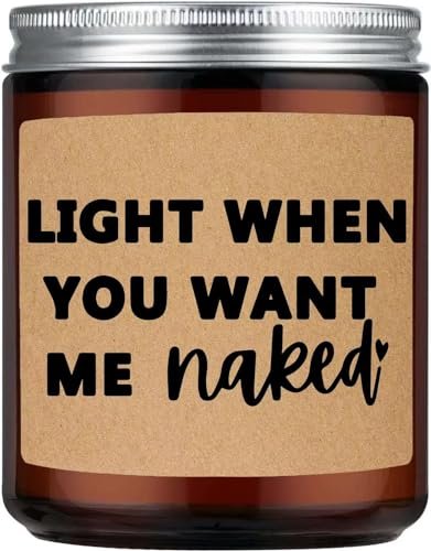 LEIOH Anniversary Valentines Day Gifts for Her, Him, Funny Wedding Gift for Men, Women, Boyfriend, Girlfriend, Husband, Wife, Birthday, Christmas Gifts, Lavender Scented Candle