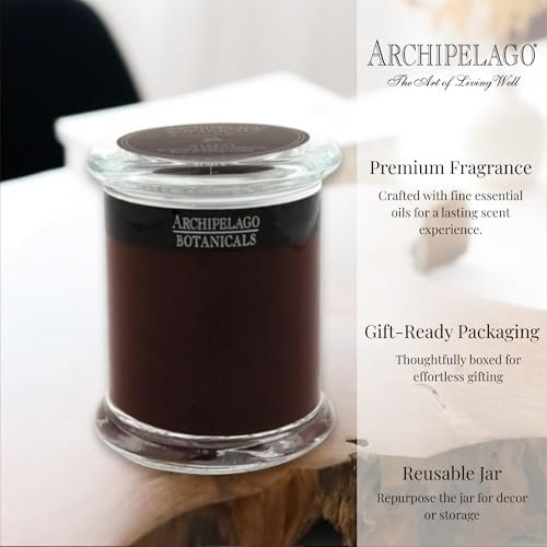 41uRih5dt2L._SL500_.jpg Archipelago Botanicals Havana Candle: Bergamot, Tobacco Flower & Ylang Ylang, Lead-Free Wicks, 60-Hour Burn, 8.6 oz. - Image 3