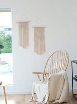 Dahey 2-Piece Macrame Wall Hanging Set - Boho Chic Woven Art for Bedroom, Nursery, and Gallery. 13" W x 27" L & 13" W x 29" L. - Image 2