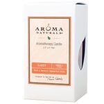 Aroma Naturals Clarity Scented Pillar Candle: Orange & Cedar Essential Oil, 2.5" x 4". - Image 3