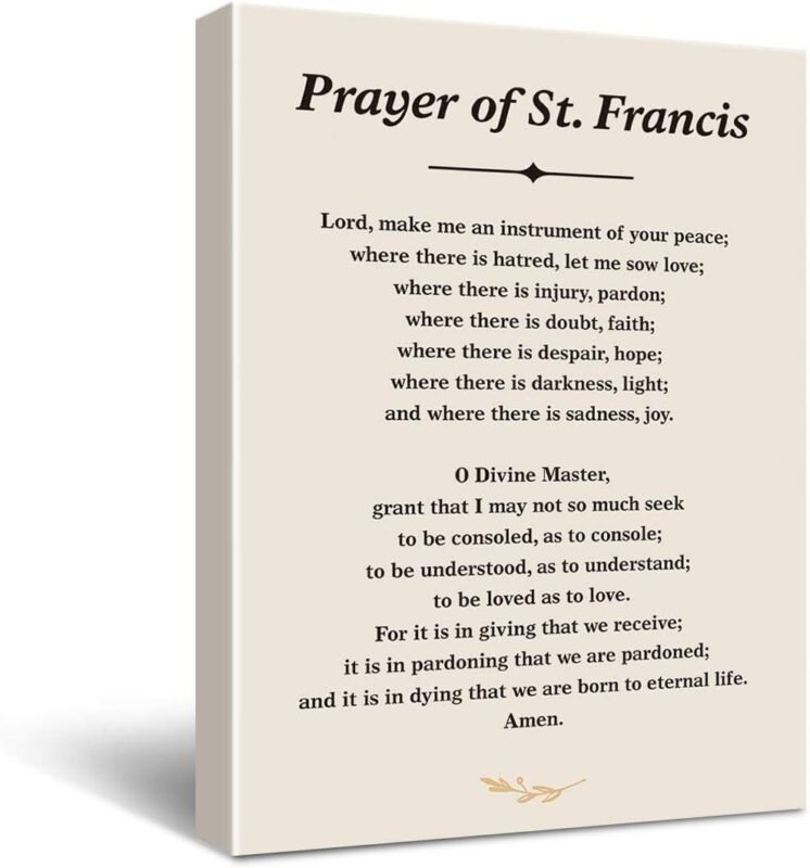 We Review: St. Francis Peace Prayer Canvas Art for Home