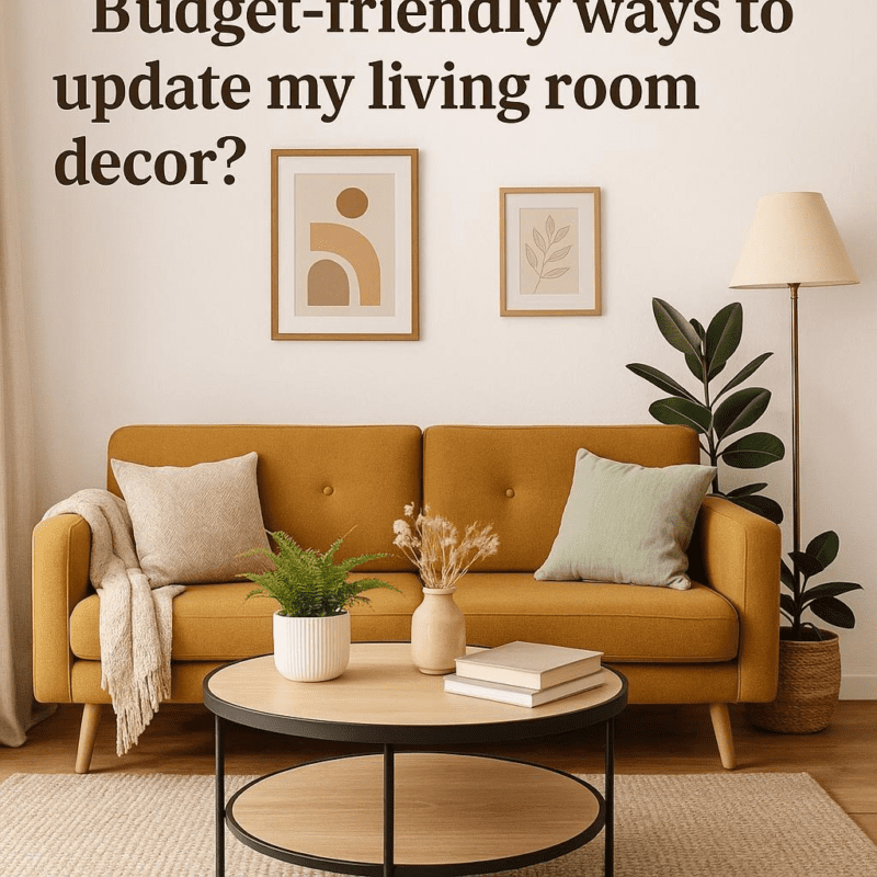 What are some budget-friendly ways to update my living room decor?