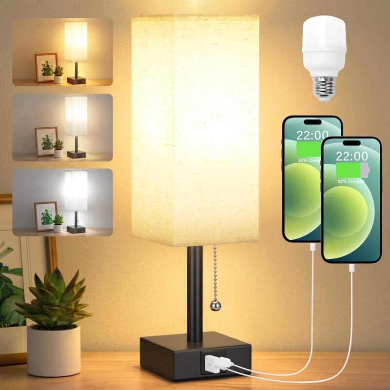 Why We Love This USB-C Bedside Lamp with 3 Color Modes