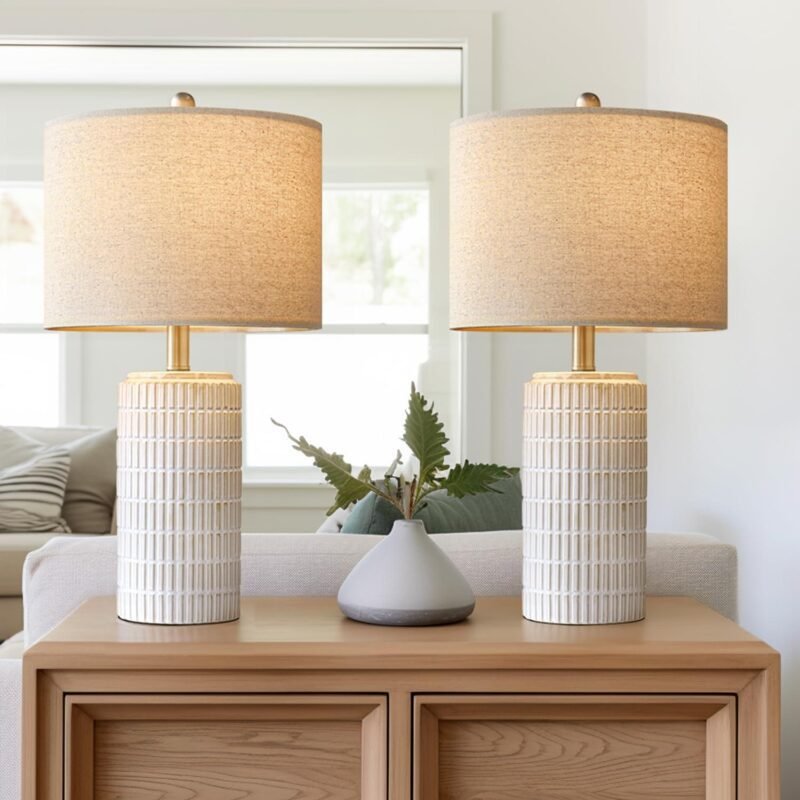 Our Review: PoKat 23″ Ceramic Table Lamp Set-Stylish & Durable