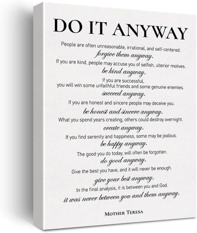 Elevating Spaces: Our Review of “Do It Anyway” Canvas Art