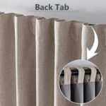 Zyvola 100% Blackout Curtains, 84" Length, 2 Panels, Faux Linen, Thermal Insulated, Beige. Ideal for Bedroom & Living Room. - Image 2