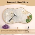 WEER 20x36 inch Gold Asymmetrical Wall Mirror – Decorative Aluminum Alloy Frame for Bathroom, Bedroom, Entryway. - Image 4