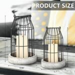 Set of 2 Rustic Wire Metal Cloche Candle Lanterns - Vintage Farmhouse Decor for Indoor/Outdoor Use. - Image 6