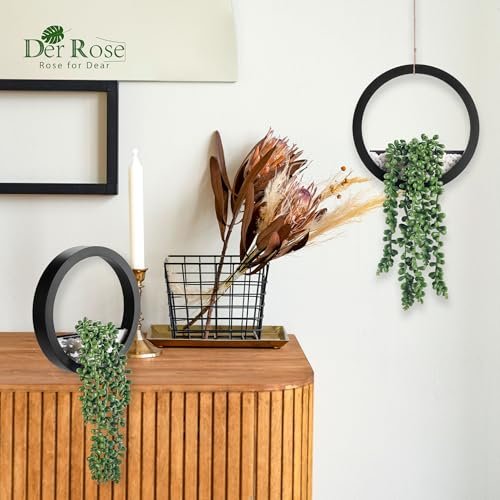 510UKOCCXEL._SL500_.jpg Der Rose 2-Pack Hanging Fake Succulents in Black Pots for Boho Farmhouse Wall Decor - Image 5