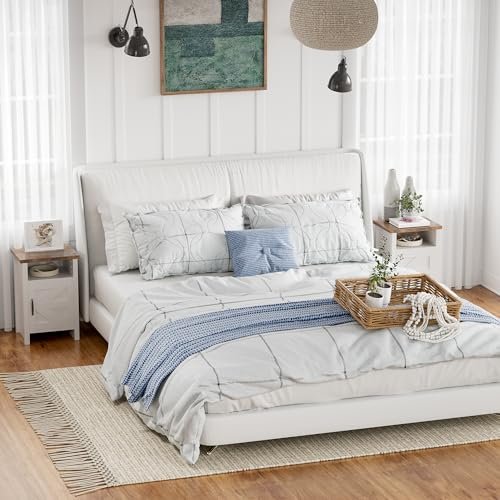 511-WEBTneL._SL500_.jpg Set of 2 YESHOMY Modern Farmhouse Nightstands with Shelf and Barn Door, White Finish for Bedroom. - Image 6