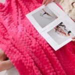 Puncuntex Hot Pink Throw Blanket (50" x 60") - Super Soft, Fuzzy Jacquard Flannel for Mom's Cozy Couch Sofa Gift. - Image 2