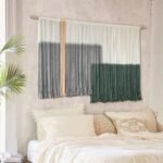 Large Green Dip Dye Macrame Wall Hanging - Bohemian Yarn Tapestry Decor 57"W x 35"L - Image 3