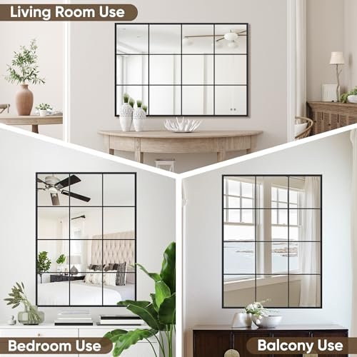 514bLUz3v4L._SL500_.jpg Suidia 30" x 40" Black Metal Framed Decorative Wall Mirror for Bedroom, Living Room & Entryway. - Image 8