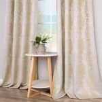 Elegant 84-Inch Gold Yellow Curtains for Living Room | 2-Panel Vintage Boho Damask Design, 50% Blackout - Image 8