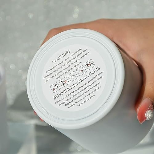514dYtQRDkL._SL500_.jpg Non-Toxic Amber Scented Candle with Crystals & Wooden Wick – 50hr Aromatherapy Gift for Women. - Image 6