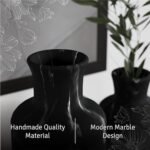 Creative Scents Black Marble Vase Set - Premium Home Decor for Pampas Grass & Flowers - Image 4