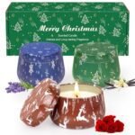 Christmas Candles Gifts for Women & Men - 3 Pack Scented Soy Candle Gift Set, 7.5oz, Holiday Home Scent