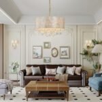 LumFurn 4-Light Drum Capiz Shell Crystal Chandelier - Coastal Pendant for Dining Room, Adjustable D18x21-68" with Gold Finish. - Image 6