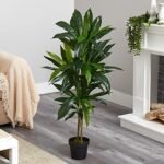 Almost Natural 48-Inch Real Touch Dracaena Silk Plant in Green - Perfect for Home Décor! - Image 2