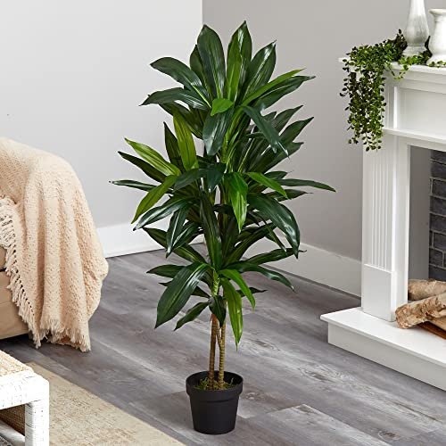 5175I2Sl41L._SL500_.jpg Almost Natural 48-Inch Real Touch Dracaena Silk Plant in Green - Perfect for Home Décor! - Image 2