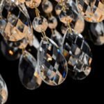LumFurn 4-Light Drum Capiz Shell Crystal Chandelier - Coastal Pendant for Dining Room, Adjustable D18x21-68" with Gold Finish. - Image 9