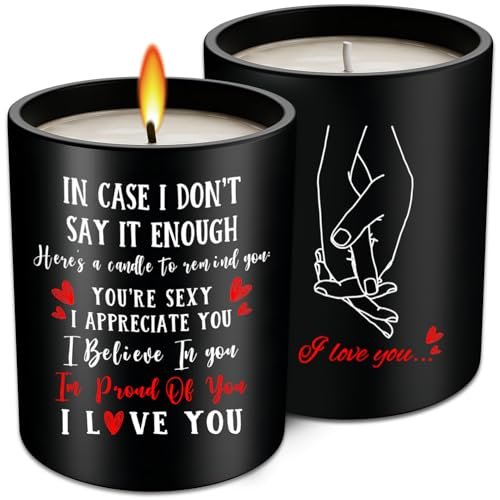 Candle Gifts for Him & Her - Perfect Anniversary or Candles Gifts for Her or Him - Anniversary or Wedding Gift for Women Men - Couples Gifts for Girlfriend, Boyfriend, Wife, Husband, Romantic Presentfor Him, Her, Vanilla Lavender Scented Candle 10oz.