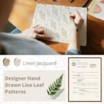 BGment Beige Linen Curtains - 2 Panels, 52 x 84 Inch, French Country Leaf Jacquard, Boho Vintage, Light Filtering Semi-Sheer. - Image 4