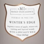 Manly Indulgence Winter's Edge Scented Candles for Men, 15 oz, Wooden Wick, 60H Burn, Made in the USA. - Image 6