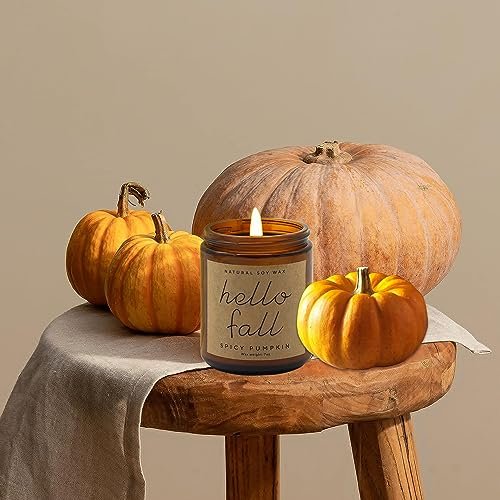 519yAnuYamL._SL500_.jpg Autumn Home Decorations: Pumpkin Spice Scented Candles, Ideal Gifts for Women - Image 6