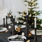 SDALI HOME Black Candle Holders Set of 3 (12"/10"/7.5" H) - Stylish Wooden Taper Candlestick Holders for Home Decor - Image 3