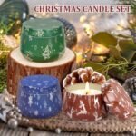 Festive 3-Pack Scented Soy Candles Gift Set for Men & Women - 7.5oz Holiday Home Scents - Image 2