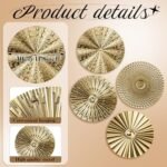 Hicarer 4-Pack 12-Inch Gold Sunburst Metal Wall Art for Home, Living Room, and Office Decor - Image 3